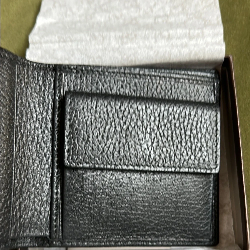 Gucci Unisex Diamanté Canvas and Leather Bifold Wallet